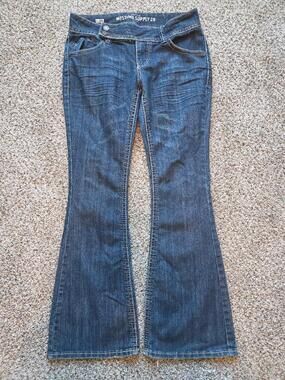 Mossimo Supply Co Flare Jeans Juniors 11 Dark Wash Low Rise Stretch Y2K Target